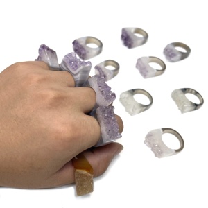Anillo de amatista Natural, piedra Natural, ágata, amatista - Product Image 5