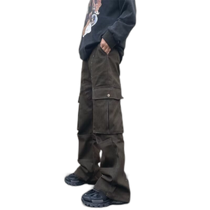 Tuta casual Streetwear 2023 pantaloni dritti larghi di design alla moda da <span class=keywords><strong>uomo</strong></span> - Product Image 1