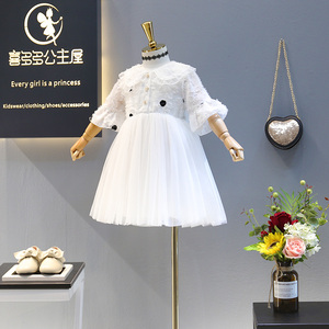 ชุดเดรสเจ้าหญิงสำหรับเด็กผู้หญิงชุดเดรสออกงานทางการสำหรับเด็กผู้หญิงชุดเดรสสำหรับถ่ายรูปมีกระดุมแบบใหม่ทันสมัย - Product Image 3