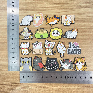 Collection d'accessoires mignons pour chaussures : animaux de dessin animé (<span class=keywords><strong>chat</strong></span>, chien), fleurs et boucles DIY Zhibixing pour décorations de chaussures - Product Image 2