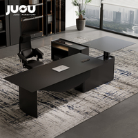 Bureau de direction en bois moderne JUOU, bureau en forme de L, mobilier de bureau, bureau de direction électrique réglable en hauteur