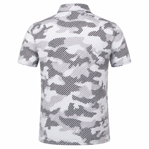 Polo Dryfit para Hombre, Venta al por Mayor, Estampado de Camuflaje, Ropa de Golf de Alto Rendimiento, Secado Rápido, 88% Poliéster, 12% Elastano, 150GSM, Disponible en Stock - Product Image 4