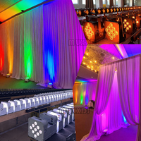 Dj Lights 9x18w RGBWA-UV Flat Par 13200mAh Batterie DMX Sans Fil Uplight LCD affichage WIFI Télécommande Led Lumière pour Parties Scène
