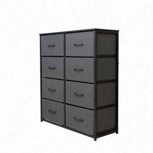 Bedroom and Living Room Fabric <b>Cabinets</b> With Stainless Steel MDF Panel, Pine Wood, Durable, Freestanding, and Colorful - Product Image 1
