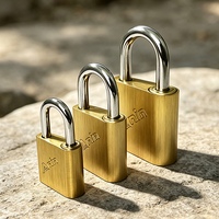 Cadenas en laiton durables avec 3 clés en laiton, tailles 30mm/40mm/50mm, cadenas de sécurité à roulement à billes pour casier de gym, boîte à outils, armoire