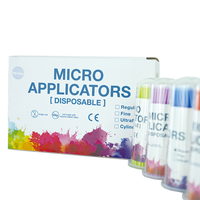 Applicateurs de micro-brosses cylindriques ultra-fins jetables pour usage dentaire