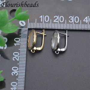 Vente en gros bonne qualité antirouille couleur or naturel vadrouille coquille ovale Shvenzy boucles d'oreilles crochets résultats pour la fabrication de bijoux - Product Image 5