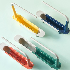 Organisateur de <span class=keywords><strong>rangement</strong></span> de cuisine autoportant à un niveau réglable, conception flexible, égouttoir d'évier en PP auto-drainant pour savon et éponge - Product Image 1