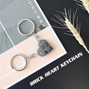 Juego de Llaveros de Ladrillo, Llaveros de Mejores Amigos para Parejas, Llaveros en Forma de Corazón para el Día de San Valentín, Cumpleaños, para Él y Ella - Product Image 3
