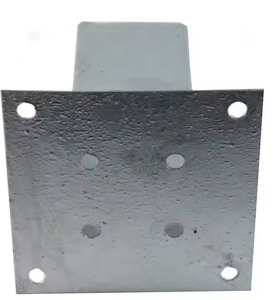 Manga atornillada galvanizada en caliente para <span class=keywords><strong>postes</strong></span> de madera <span class=keywords><strong>redondos</strong></span>, soporte de poste de metal resistente para valla de jardín, cubierta, soporte de pérgola - Product Image 6