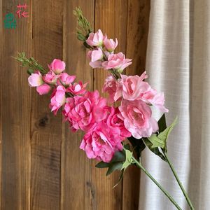 Flores Artificiales de Larkspur, Mezcla de Seda Realista, Decoración para Bodas y Hogar - Product Image 3