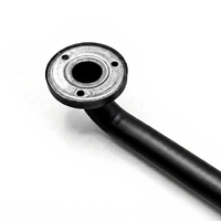 Barre d'appui murale en acier thermolaqué noir, antidérapante, durable, pour salle de bain, design minimaliste, 18 pouces, pour hôpital et cuisine