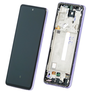 Pantalla táctil LCD violeta original para <span class=keywords><strong>Samsung</strong></span> <span class=keywords><strong>Galaxy</strong></span> A52 4G A525F A52 5G A526B con marco - Product Image 1