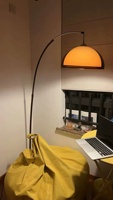 Lampe sur pied en fer de style vintage avec source de lumière LED, lampe d'ambiance haut de gamme rétro pour salon, côté canapé, chambre à coucher, ambiance coucher de soleil