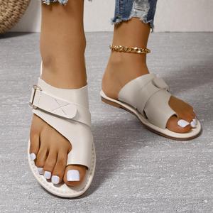Summer New Fashion Large Size Women's <b>Flat</b> Sandals Casual Simple Comfortable Non-slip Slippers Women Shoes Wholesale - Product Image 3