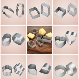 8 Anneaux à mousse en acier inoxydable Coupe-biscuits pour gâteaux aux fruits - Product Image 3