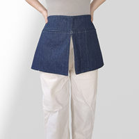 Tablier de style nordique en jean, demi-corps, sans manches, résistant à la saleté, tendance, durable, réutilisable, japonais, unisexe, pour le nettoyage