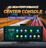 Caméra de tableau de bord de voiture CPT avec écran tactile intelligent, CarPlay, 4G LTE SIM, Android 13, double objectif, GPS, ADAS, WiFi, BT, lecteur MP5, enregistreur vidéo
