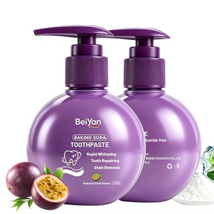 Beiyan Pasta Dental Herbal Personalizada de 220g con Bicarbonato de Sodio y Sabor Frutal para Blanqueamiento Rápido, Aliento Fresco y Limpieza Bucal para Uso Doméstico - Product Image 1