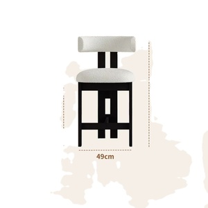 Taburete <span class=keywords><strong>de</strong></span> <span class=keywords><strong>Bar</strong></span> Moderno <span class=keywords><strong>de</strong></span> Madera Maciza con Tapicería <span class=keywords><strong>de</strong></span> Tela, Silla Alta para Hogar, <span class=keywords><strong>Bar</strong></span>, Hotel, Restaurante, Bistro, Cafetería ZN073 - Product Image 2