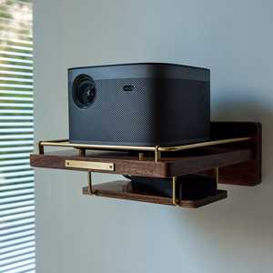 Support de projecteur en bois massif naturel, étagère de rangement pour projecteur, étagère d'affichage réglable pour projecteur - Product Image 3