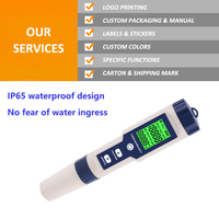 Medidor Digital 5 en 1 J&R para TDS, EC, PH, Salinidad y Temperatura, Monitor de Calidad del Agua con Electrodo
