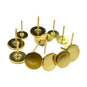 Гвозди-гвоздики для обивки мебели с плоской головкой, декоративные, золотые, серебряные, под старину, для диванов, стульев, дерева, металлические крепежи - Product Image 5