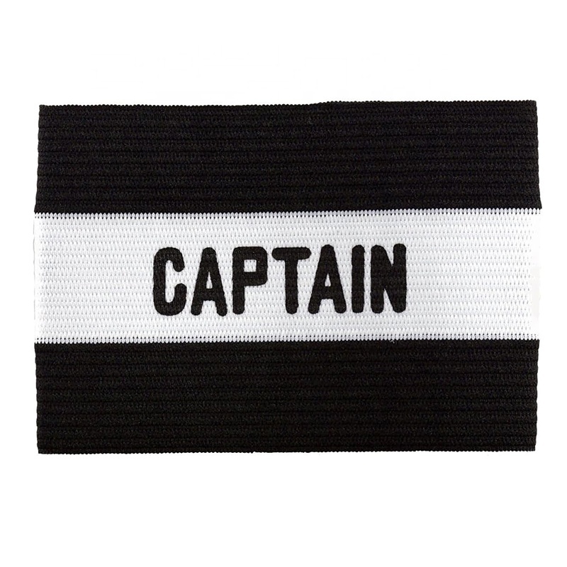 Brassards Capitaine Football Lot De 18 - Nylon, Réglables 33 Cm - Pour Entraînement, Matchs - Noir