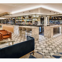 Comptoir de bar moderne en pierre de marbre artificielle pour restaurant, hôtel, salon, café, boutique de café