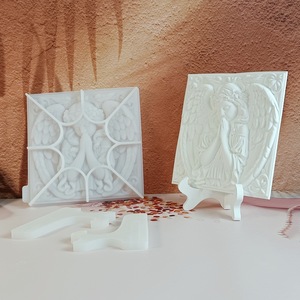 Nueva llegada tendencia oración Ángel pared colgante decoración candelabro yeso silicona molde pastel herramientas - Product Image 2