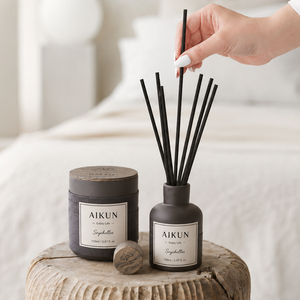 AIKUN Long Lasting Home Fragrance Sustainable Materials Manufacturer <b>Reed</b> <b>Diffuser</b> Soy Wax Candle Set <b>for</b> Gift Packaging - Product Image 1