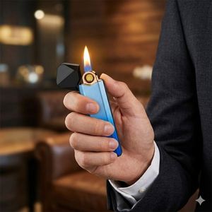Briquet jetable en métal durable au design créatif, style professionnel, coupe-vent Alien, avec emballage cadeau, production quotidienne de 10 000 pièces - Product Image 5