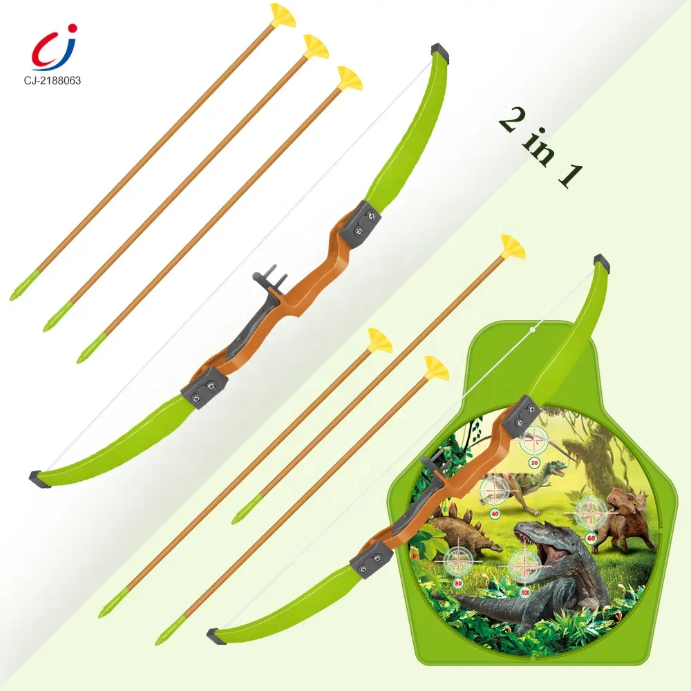 2 in1dinosaur target sport archery set shoot game children bow and arrow set toy for kids