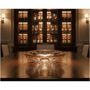 Boîte à bonbons en verre cristal de 37,8 cm, couleur gris fumé océan, décoration de maison, mariage, récipient de rangement, bol à bonbons et fruits en verre - Product Image 3