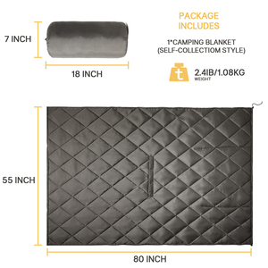 Custom <strong>USB</strong> <strong>Heating</strong> 4in1 Custom Logo Printed Waterproof Portable Lightweight Packable Camping Electric Heated Blankets - Product Image 5