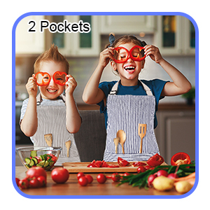 Bán buôn đen trắng sọc không thấm nước polyester bông Bếp Nấu Ăn đầu bếp làm việc tạp dề không thấm nước tùy chỉnh in với logo - Product Image 6