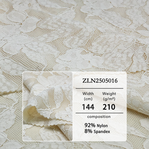 उच्च अंत डिजाइन के लिए जटिल पुष्प-पैटर्न नायलॉन फीता कपड़े, 92% नायलॉन 8% स्पैन्डेक्स - Product Image 3