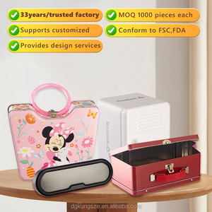 भंडारण के लिए निर्माता कस्टम प्रिंट आयताकार धातु संभाल पेंसिल बॉक्स टूल टिन बॉक्स - Product Image 6