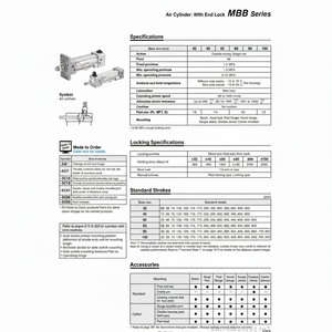กระบอกลมนิวเมติก SMC MBBG100TF-400-RN ชิ้นส่วนนิวเมติก - Product Image 1