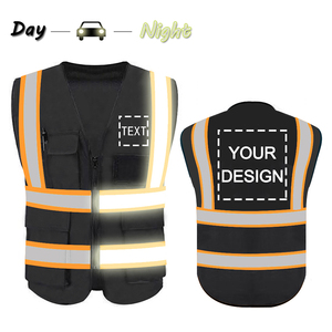 <span class=keywords><strong>Gilet</strong></span> de sécurité réfléchissant pour cycliste, haute visibilité, rouge, pour travailleur portuaire - Product Image 6