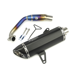 Pot d'échappement modifié pour moto XMAX300 en alliage de titane, finition bleue, échappement intégral - Product Image 1