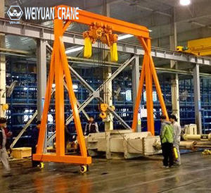 유니버설 5 톤 모바일 15m 스팬 전기 호이스트 여행 타이어에 갠트리 크레인 - Product Image 2