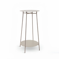 Table basse ronde moderne à double niveau en métal haut de gamme, directement de l'usine, pour canapé, lit, salon, chambre à coucher