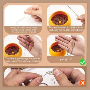 Grosir listrik <span class=keywords><strong>bead</strong></span> spinner tenun otomatis manik-manik nasi string mesin perhiasan gelang manik-manik mesin knit DIY mainan anak-anak - Product Image 5