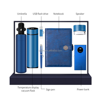 Paraguas con logotipo personalizado, termo de vacío, diario A5, memoria Flash USB, bolígrafo, altavoz, Banco de energía, regalo para Navidad, 2023