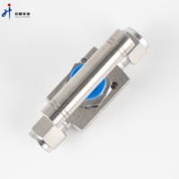 Válvula de aguja de alta presión de acero inoxidable 1/4 316L S. S. Unión de montaje en panel-Válvulas de aguja de construcción de capó