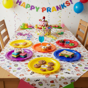 CASAMAX WL AL-4403 Piatti Ovali in Plastica per Torte - 9 Pollici - Colori Assortiti - Piatto Resistente per il Giorno di Scherzi d'Aprile - Product Image 3