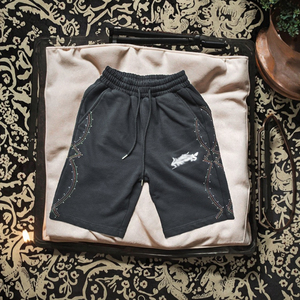 Men's Plus Size Mid Waist Eco-Friendly Breathable High Quality Summer Heavy Washed Terry Vintage Loose <b>Drawstring</b> High Shorts - Product Image 3