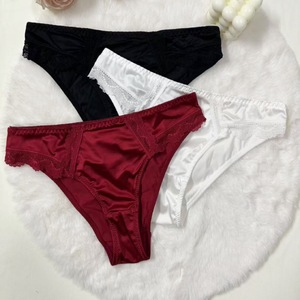 Pakaian Dalam Wanita Grosir, Bikini Seksi Berenda, Lingerie Dewasa, Pinggang Tinggi, Polos, Bahan Nylon/Spandex, Cepat Kering, Tipis, Rajutan - Product Image 2