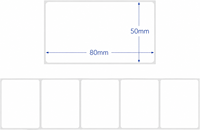 Roll Printer Label Termal Tahan Lama Ukuran 80x50mm 1000 Label/roll Stiker Barcode Label Produk